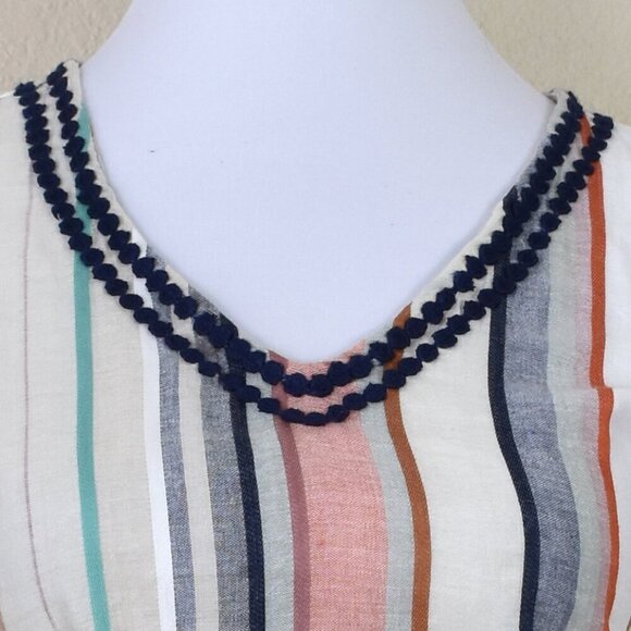 THML Stripe Cotton Wrap Dress NEW - XS - Picture 3 of 10